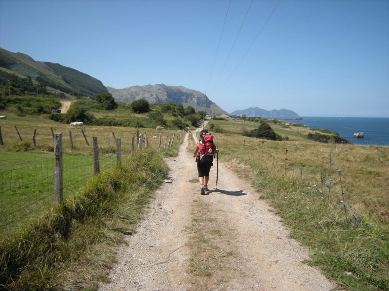 The Camino del Norte between Cerdigo and Islares, above the Cantabrian coast