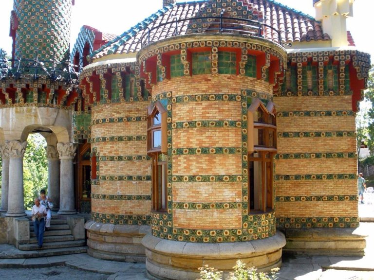 El Capricho by Gaudí in Comillas, with its brickwork and sunflower ceramic tiles