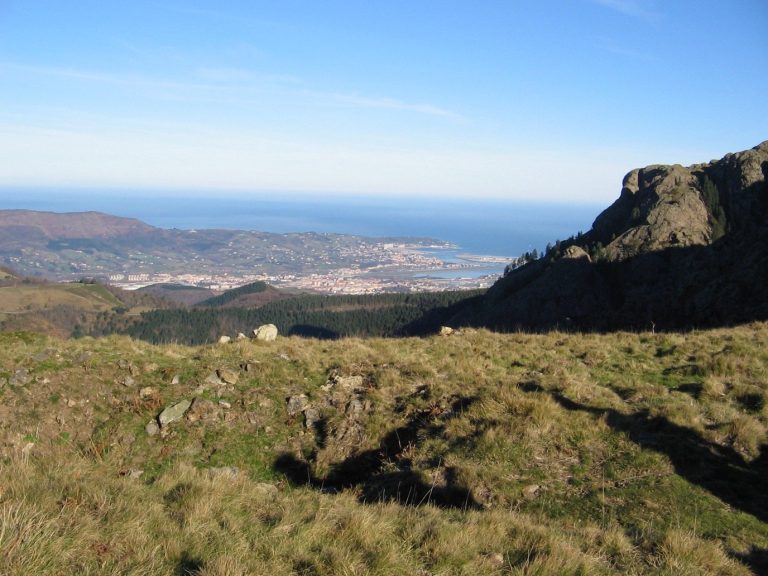 View of Hondarribia and Irun from Aiako Harria