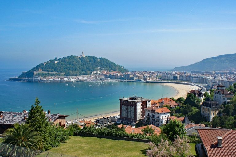 La Concha bay and Monte Urgull in San Sebastián