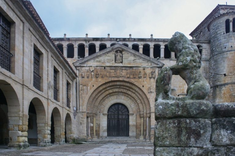 The Romanesque portal of the collegiate church of Santa Juliana in Santillana del Mar